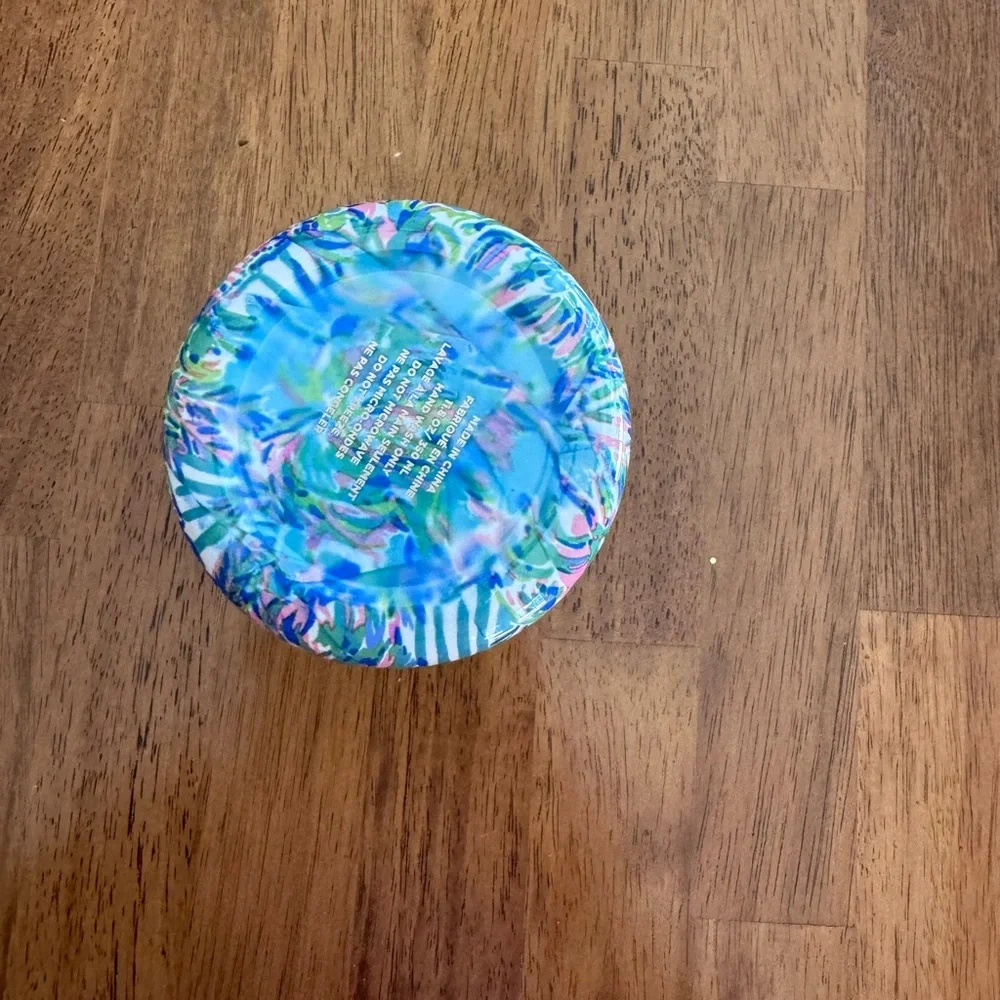 NWT Lilly Pulitzer Insulated Can Tumbler 11.7 oz Blue Ibiza Cabana Cocktail